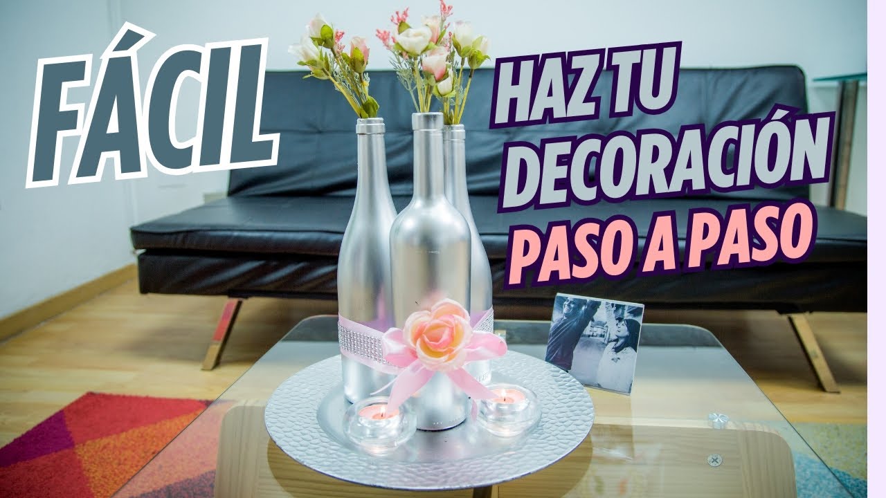 Cómo hacer BOTELLAS DECORATIVAS | Manualidades fáciles y elegantes paso a paso