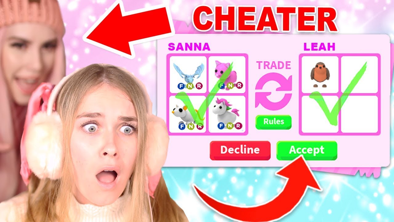 I Caught LEAH CHEATING During TRADE CHALLENGE In Adopt Me! (Roblox)