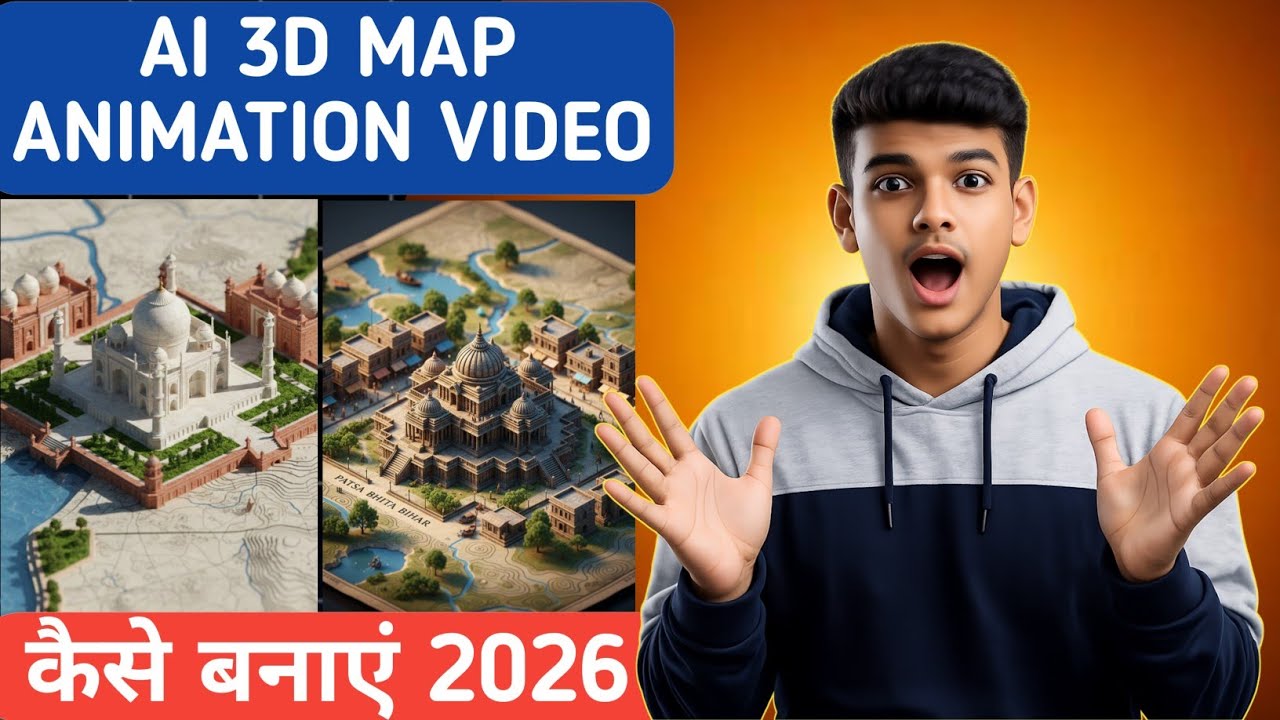Ai 3d map animation video Kaise banaen