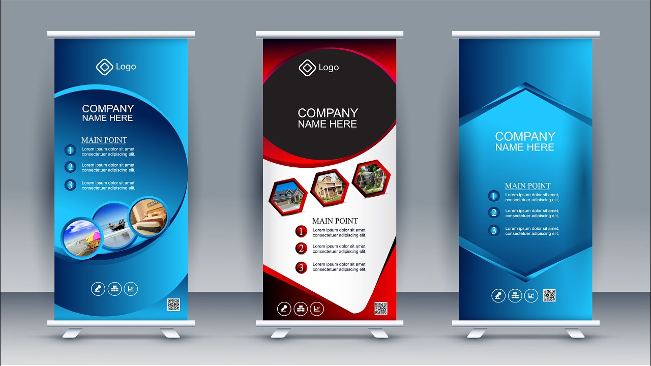 how to make x banner design in adobe illustrator cc  | Rollup Banner Design  Tutorial | stand banner