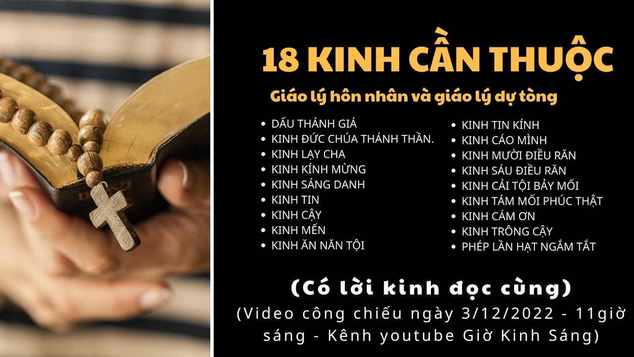 18 kinh cần thuộc - CÓ LỜI KINH | Ôn tập giáo lý hôn nhân | Giờ Kinh Sáng Channel