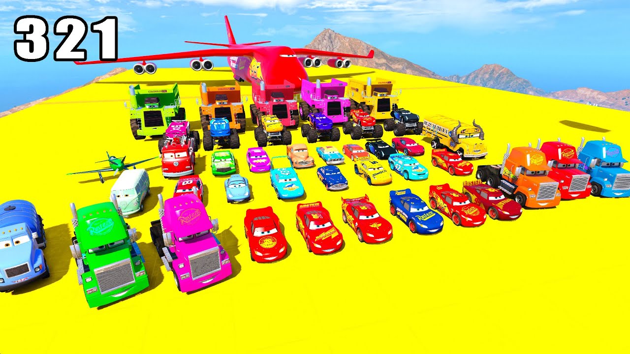 GTA V Mods Stunt Car Racing Challenge 🚙 By SPIDER-MAN With Amazing Super Cars monster trucks ep 321