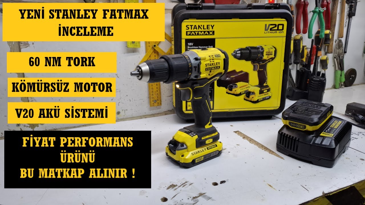 STANLEY FATMAX MATKAP İNCELEME - SBD715D2K - 60 NM TORK💪 18V DARBELİ ŞARJLI  Fiyat performans ürünü