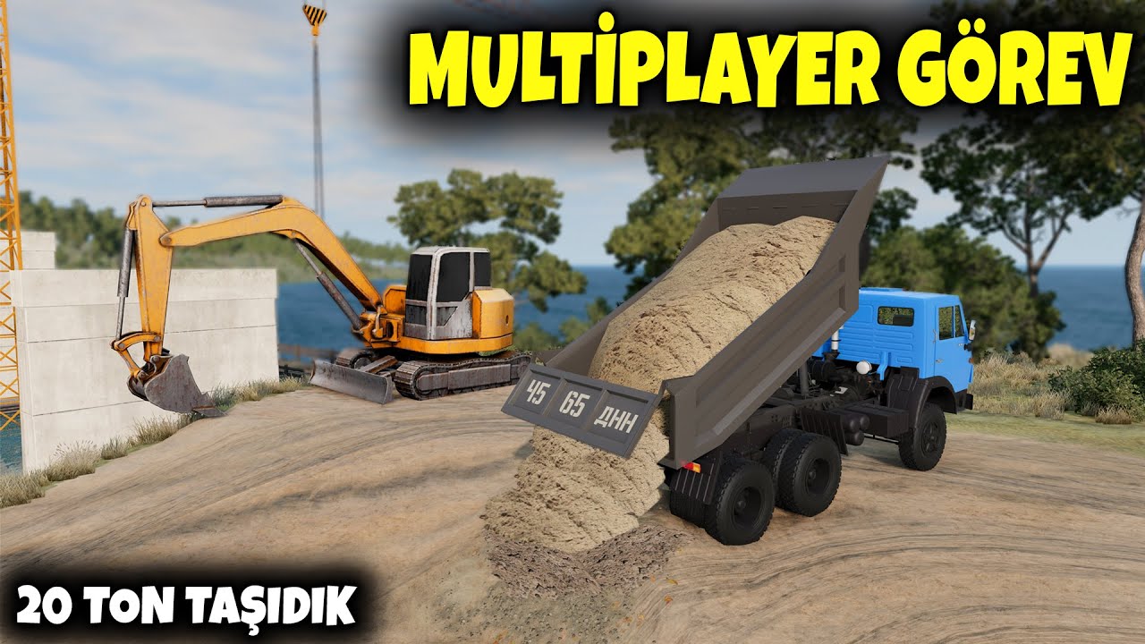 MULTİPLAYER GÖREV - 20 TON KUM TAŞIDIK !! // BeamNG.drive