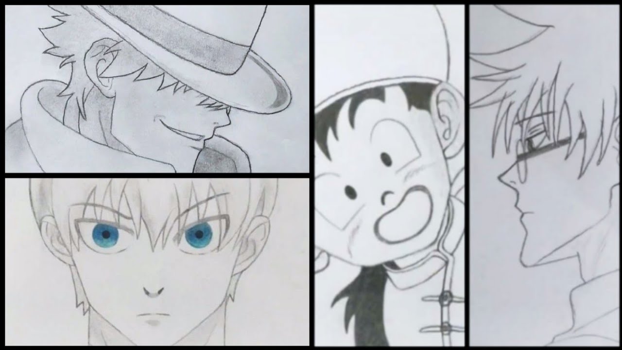 Drawing The Legendary Anime Characters | Dante | Gohan | Gojo | Isagi | Easy Drawing for Beginners 