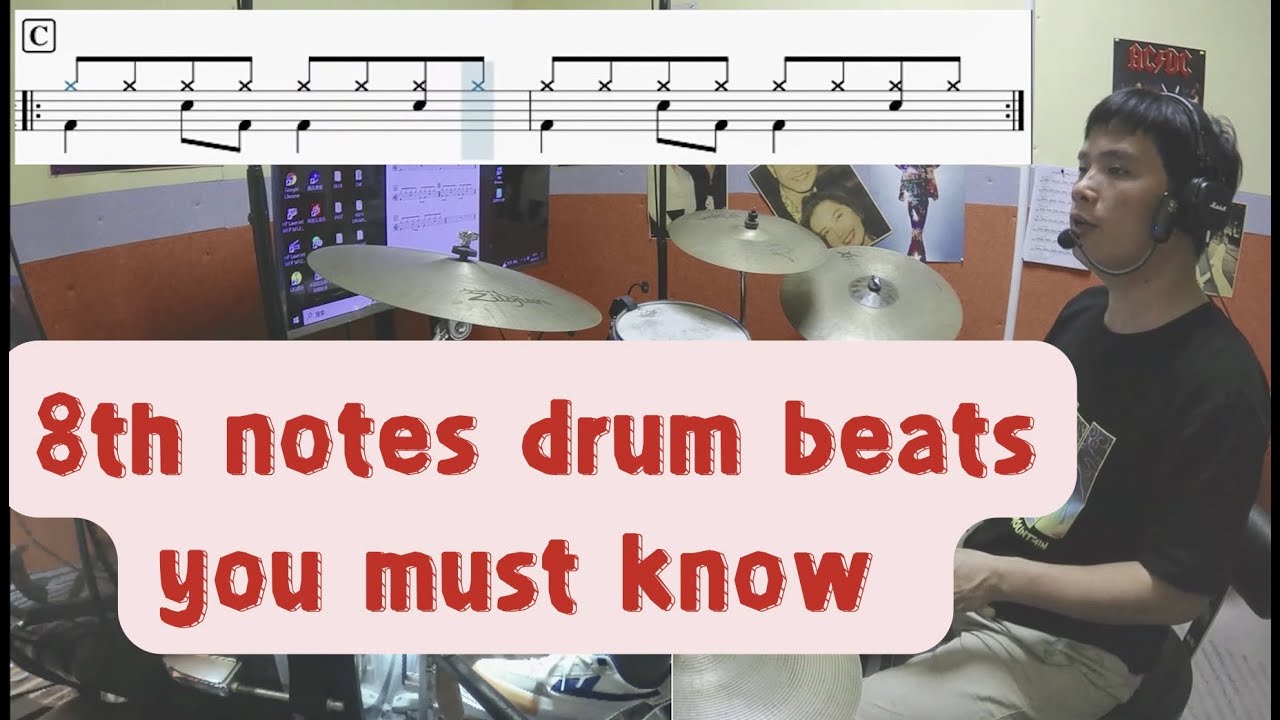 5 Minute Drum Lessons #5 How To Play Eighth-note Drum Beats