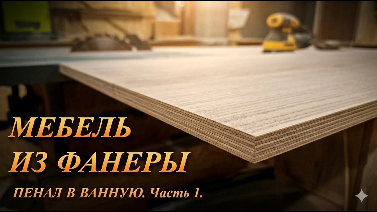 Мебель из фанеры. Пенал в ванную. Часть 1.