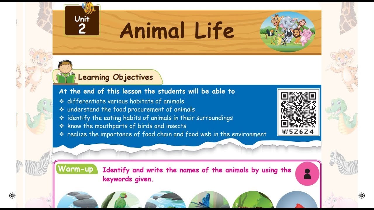 ANIMAL LIFE  -  UNIT 2 - TERM 3 - அறிவியல் (SCIENCE) - 3RD STANDARD - ENGLISH  MEDIUM - Part 2