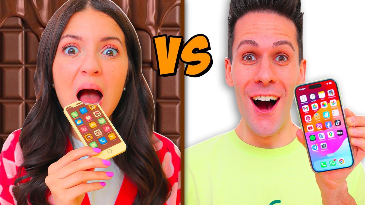 MANGIAMO SOLO CIBO DI CIOCCOLATO vs NORMALE!!