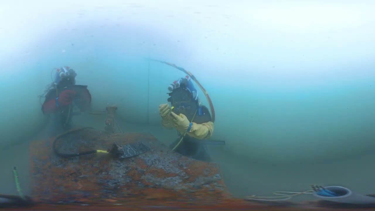 Otro día de práctica de Soldadura Submarina en 360ª