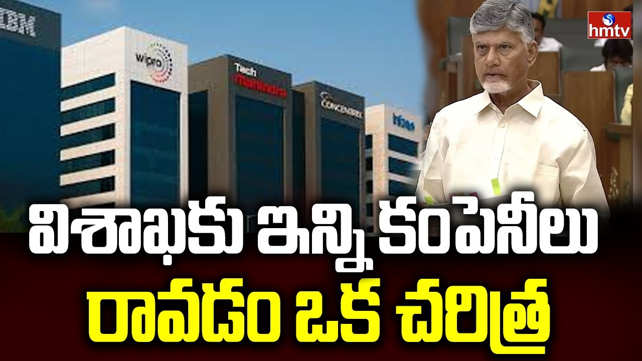 విశాఖకు ఇన్ని కంపెనీలు రావడం ఒక చరిత్ర | CM Chandrababu | hmtv