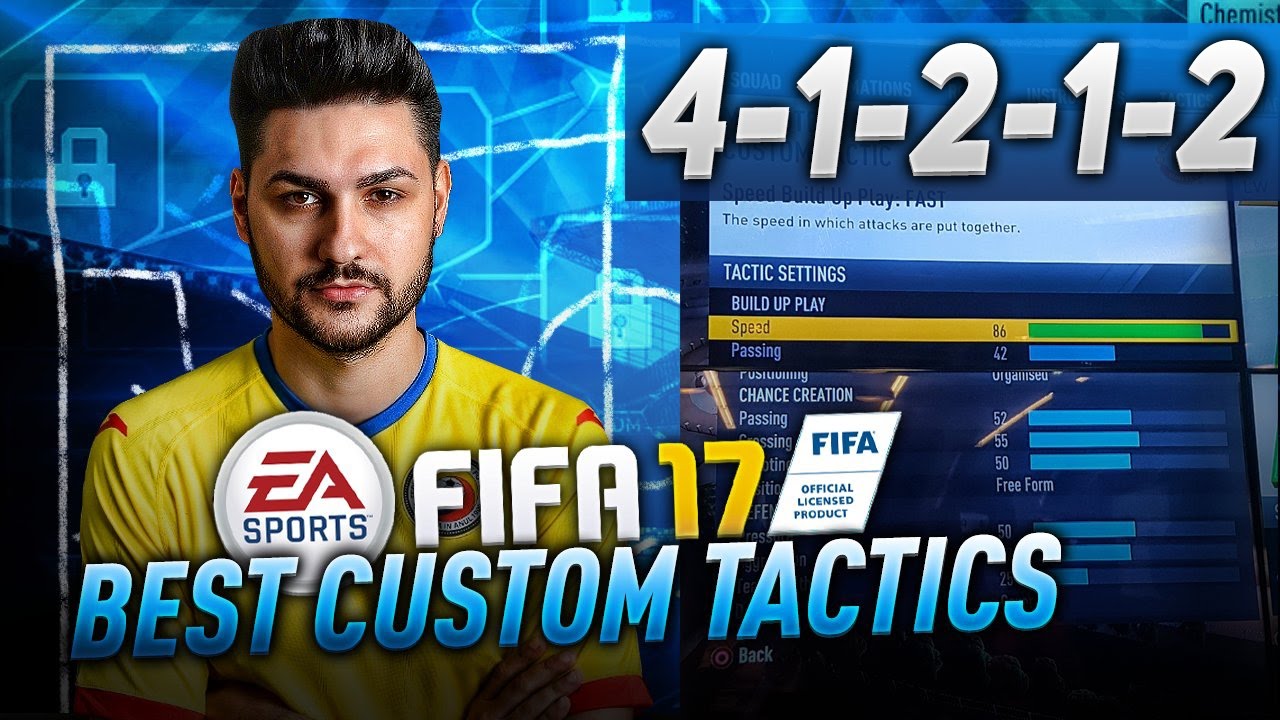FIFA 17 BEST FORMATIONS 4-1-2-1-2 TUTORIAL / BEST CUSTOM TACTICS & INSTRUCTIONS / HOW TO PLAY 41212
