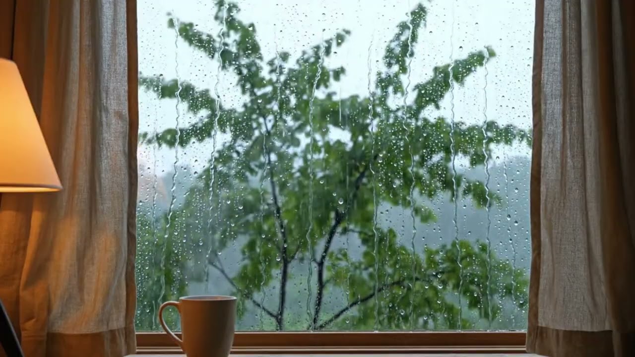 Rain by the Window 🌧 1 Hour Cozy Rain Ambience for Sleep & Study