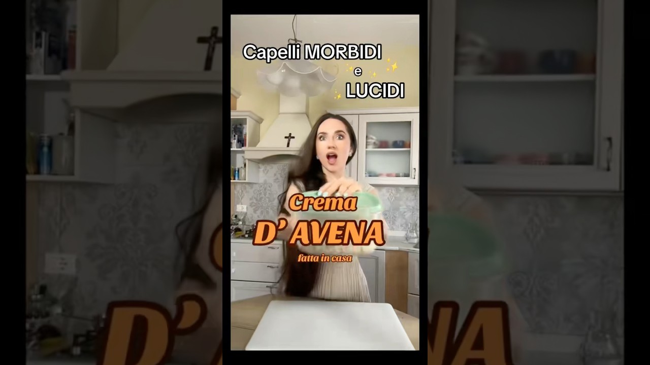 ⚠️S.O.S CAPELLI SECCHI E CRESPI😱: ricetta CREMA D&rsquo;AVENA per CAPELLI MORBIDI E LUCIDI fatta in casa