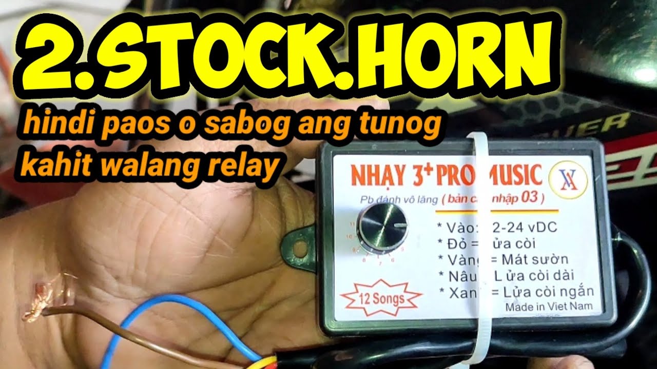NHAY 3 pro musichorn pwede SA dalawang stock horn kahit walang relay.
