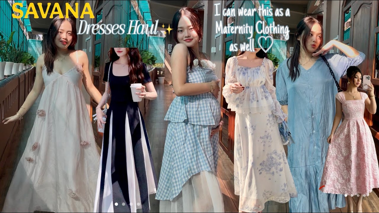 Korean Dresses SAVANA Haul/ Cute Maternity Outfits✨