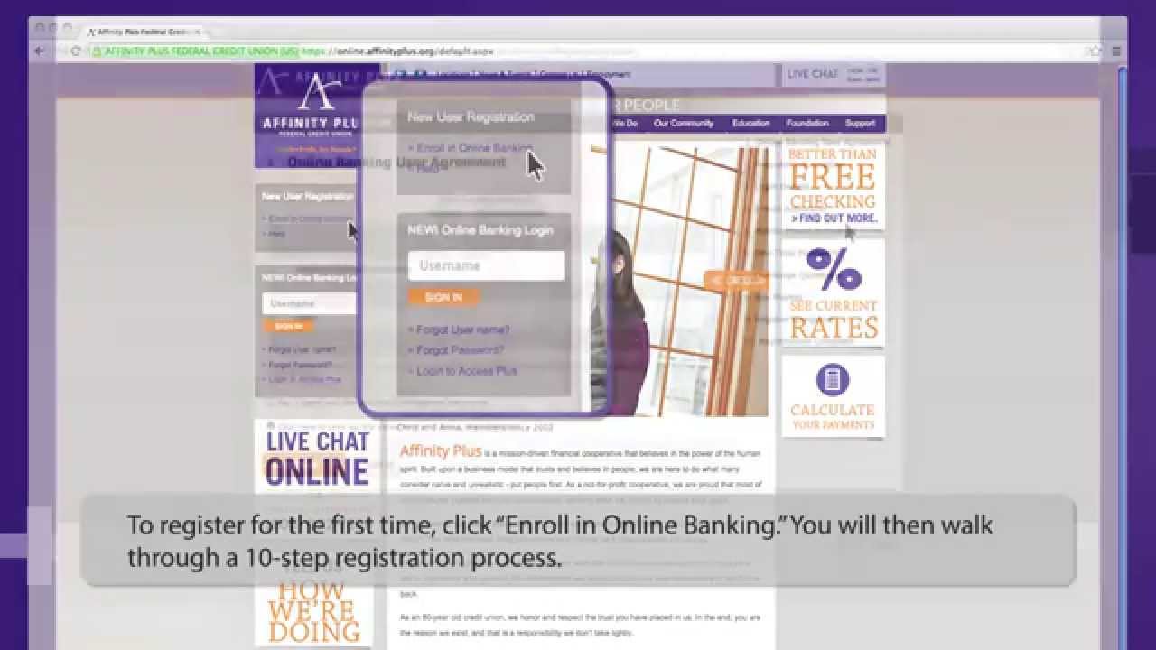 Affinity Plus Federal Credit Union | Online Banking Registration