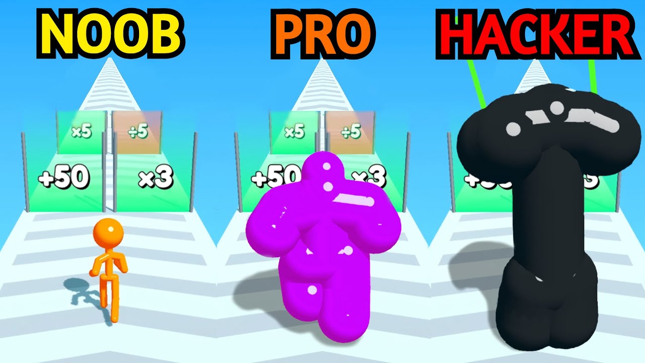 NOOB vs PRO vs HACKER in Tall Man Run