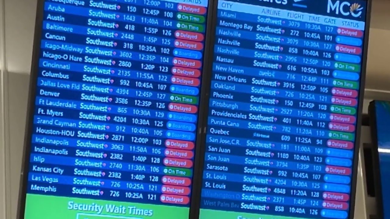 Holiday travel chaos hits Orlando airport amid flight delays