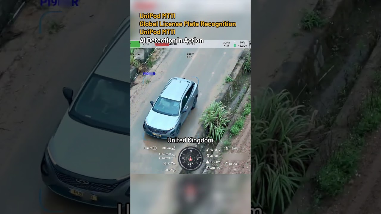 AI Drone Payload for International License Plate Recognition | Security & Patrol Applications
