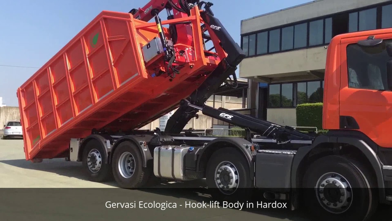 Gervasi Ecologica - Tipper + Hook-lift Body Truck with crane for transport metal scraps and waste