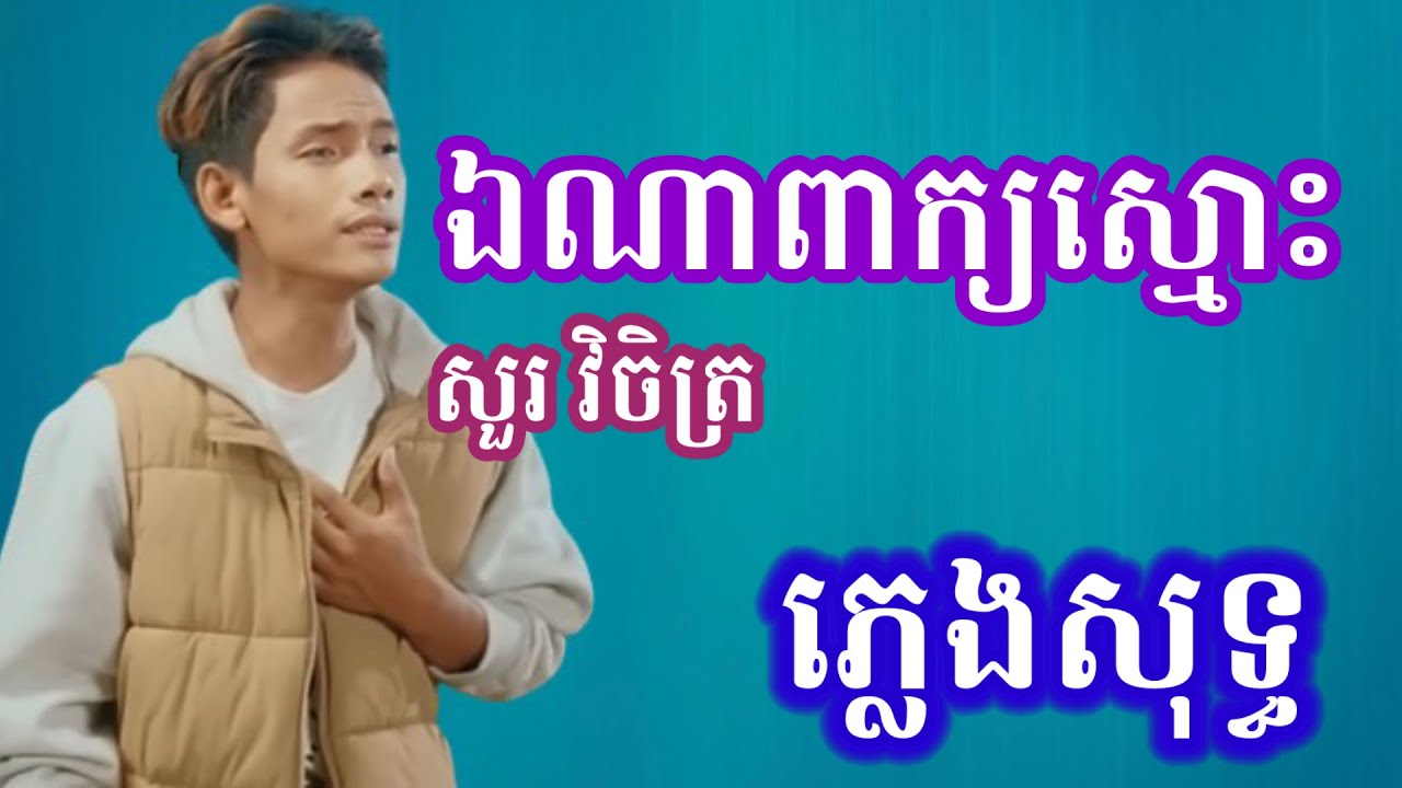 ឯណាពាក្យស្មោះ ភ្លេងសុទ្ធ karaoke | សួរ វិចិត្រ | Karaoke 2024