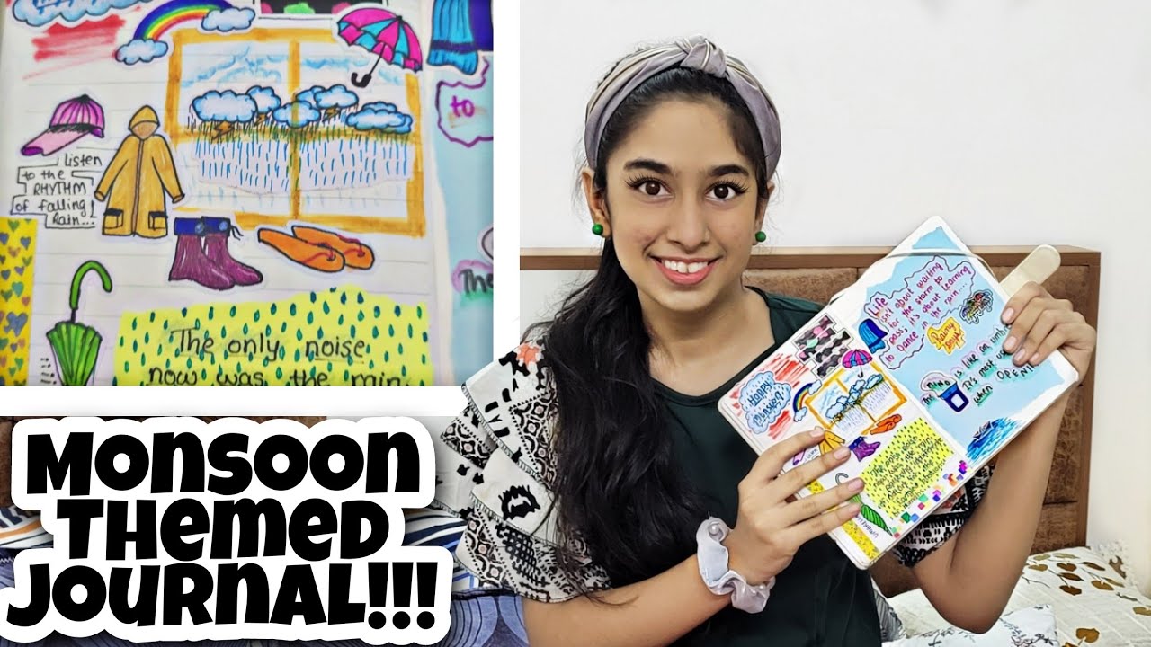 Monsoon Themed Journal!!!☔️⛈️🌈 | *SHOUTOUT* | Riya's Amazing World