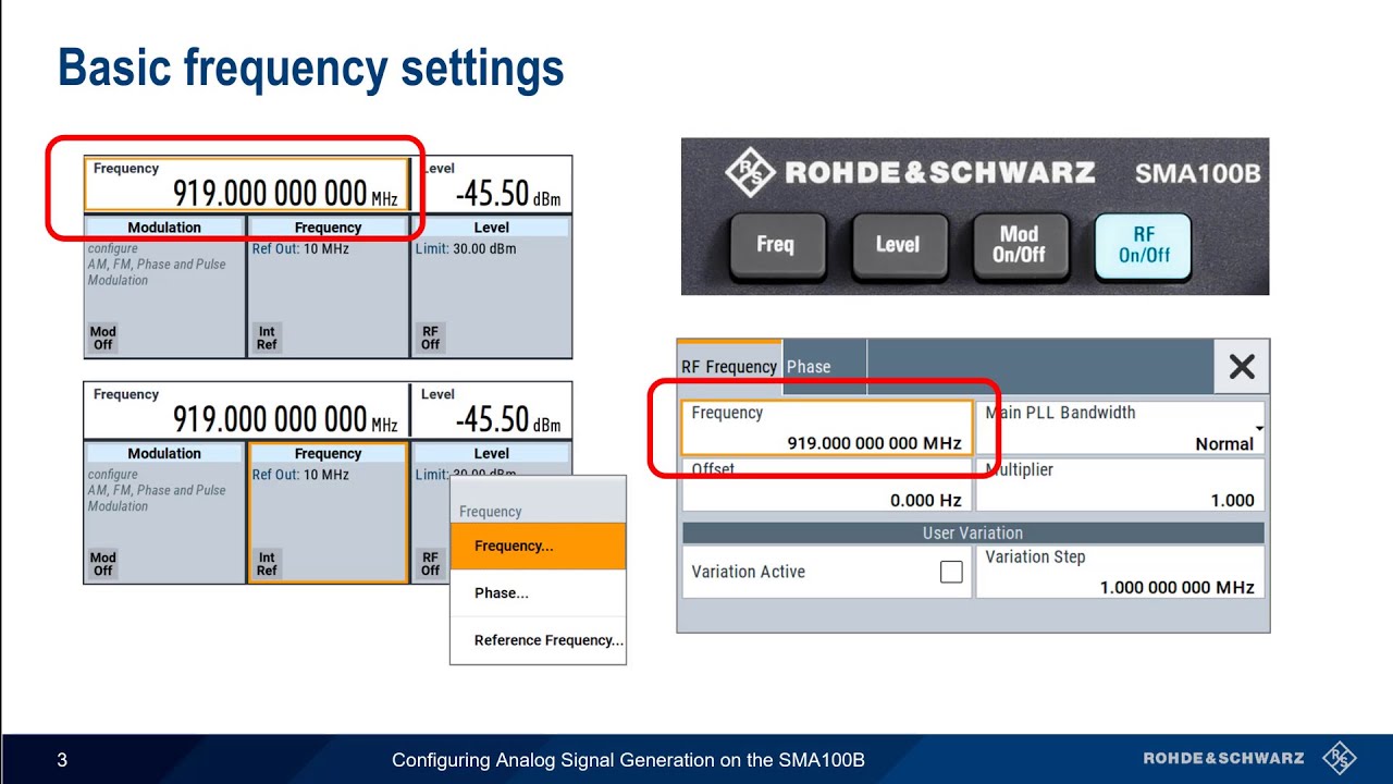 Configuring Analog Signal Generation on the SMA100B