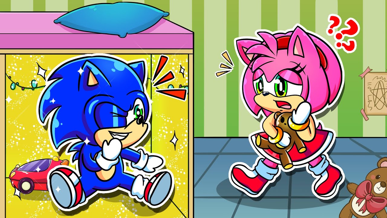 Baby Sonic, Where Are You??? Baby Sonic Builds A Secret Rom Under The Bed | Sonic Animation