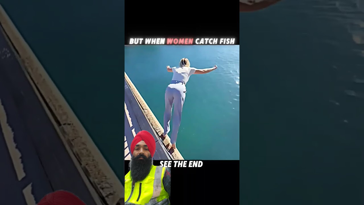 Everyone uses Hands to catch Fish..She uses her Mouth 