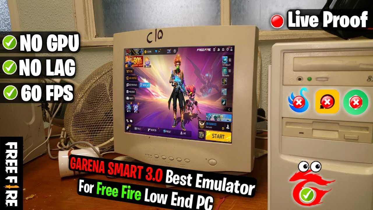 [2024] Garena Smart 3.0 Best Emulator For Free Fire OB44 Low End-PC - 1GB Ram Without GPU & VT