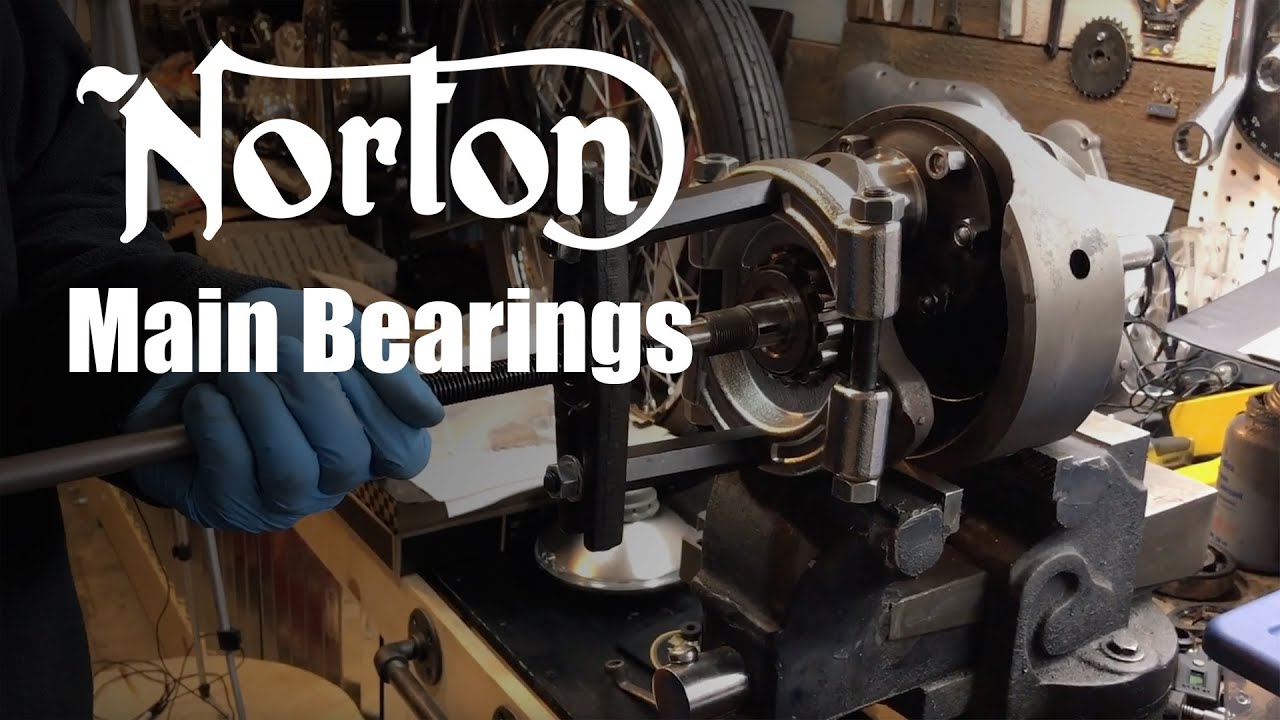 1972 Norton Commando Combat Rebuild (1) - removing crankshaft bearings