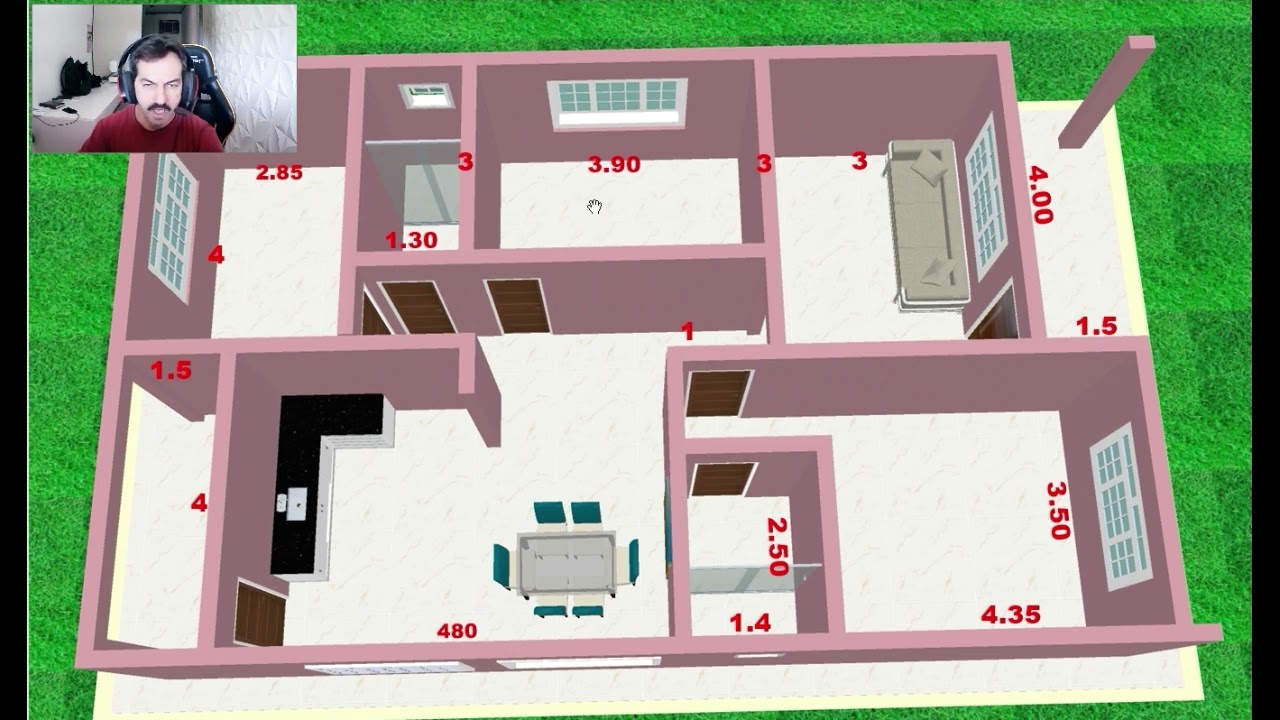 casa com 3 quartos simples e bonita