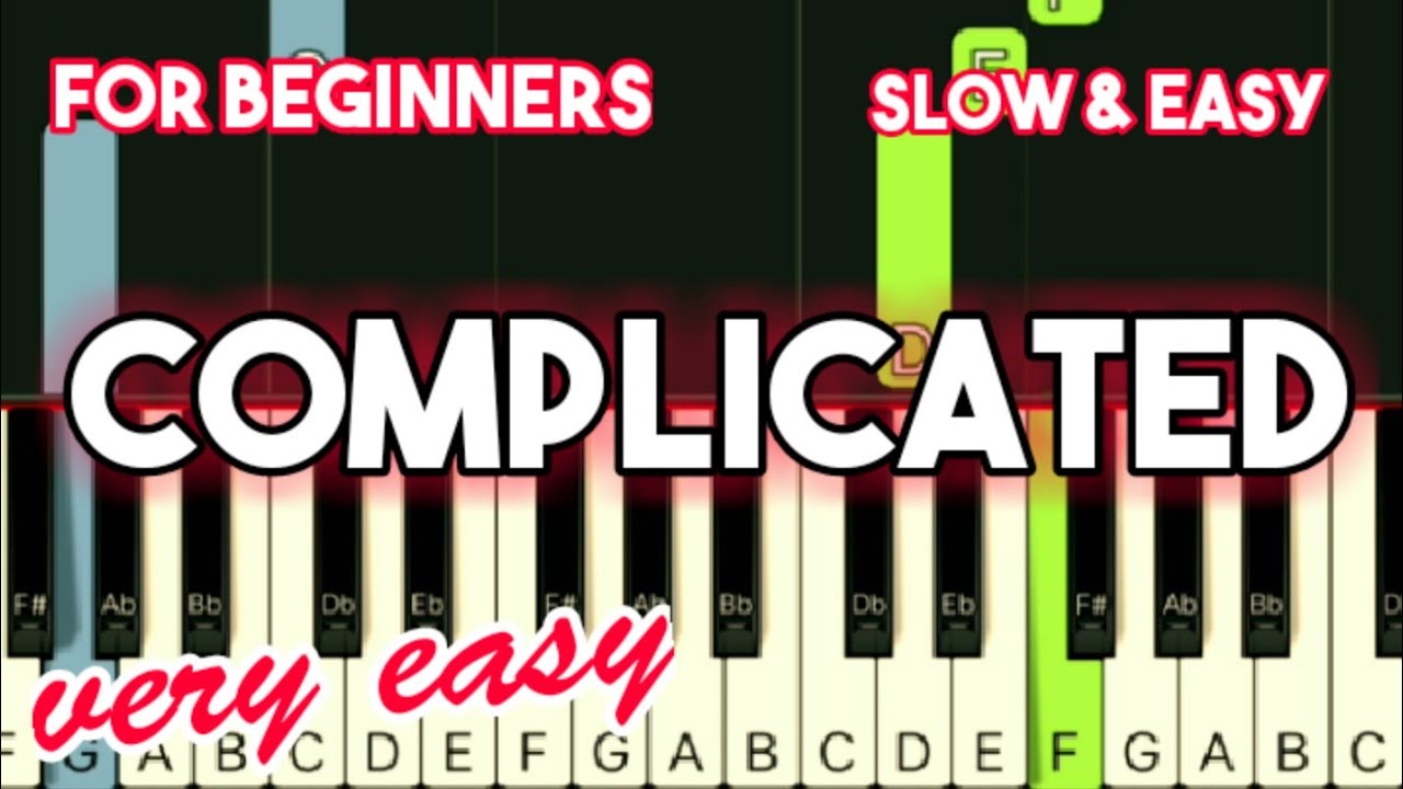 AVRIL LAVIGNE - COMPLICATED | SLOW & EASY PIANO TUTORIAL