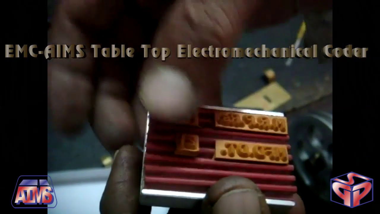 EMC - AIMS Semi-Automatic Table Top Electro Mechanical Coder. info@coding-india.com