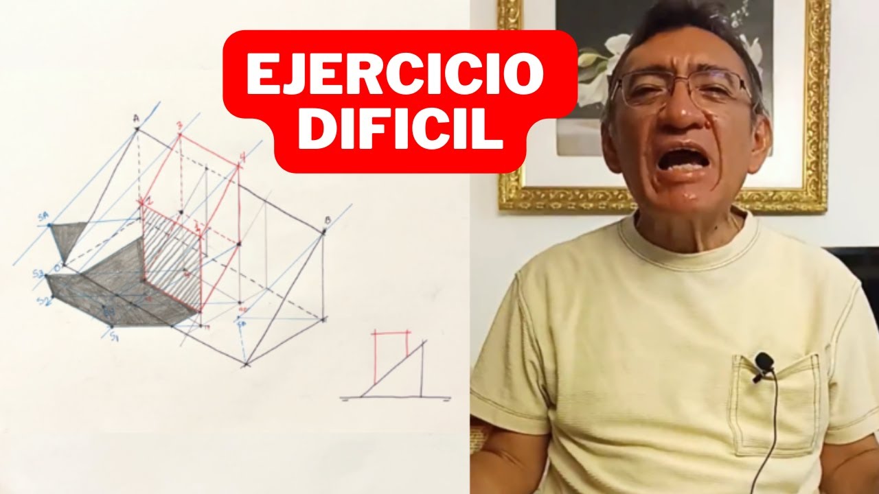 🔥Sombras en PROYECCIÓN AXONOMÉTRICA: ¡Ejercicio desafiante! 😱 2 volúmenes 📐 (pendiente con prisma)