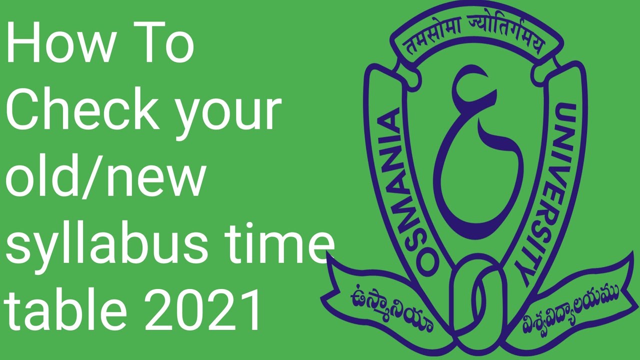 Osmania University How To Check your time table 2021|OU Degree Exams timetable 2022
