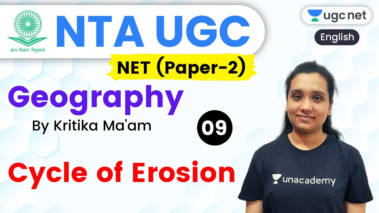 NTA UGC NET 2020 (Paper-2) | Geography by Kritika Ma'am | Cycle of Erosion