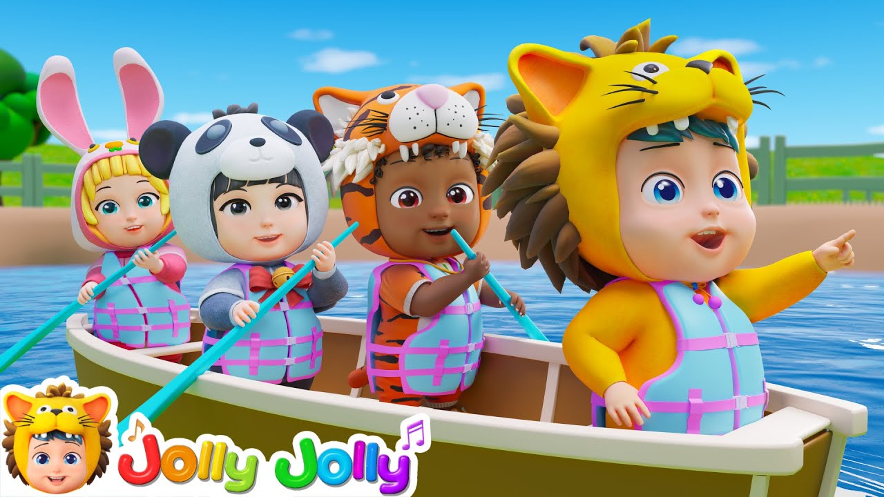 Row Row Row Your Boat + More | Playtime with Friends | Jolly Jolly - Learn and Play - Nursery Rhymes