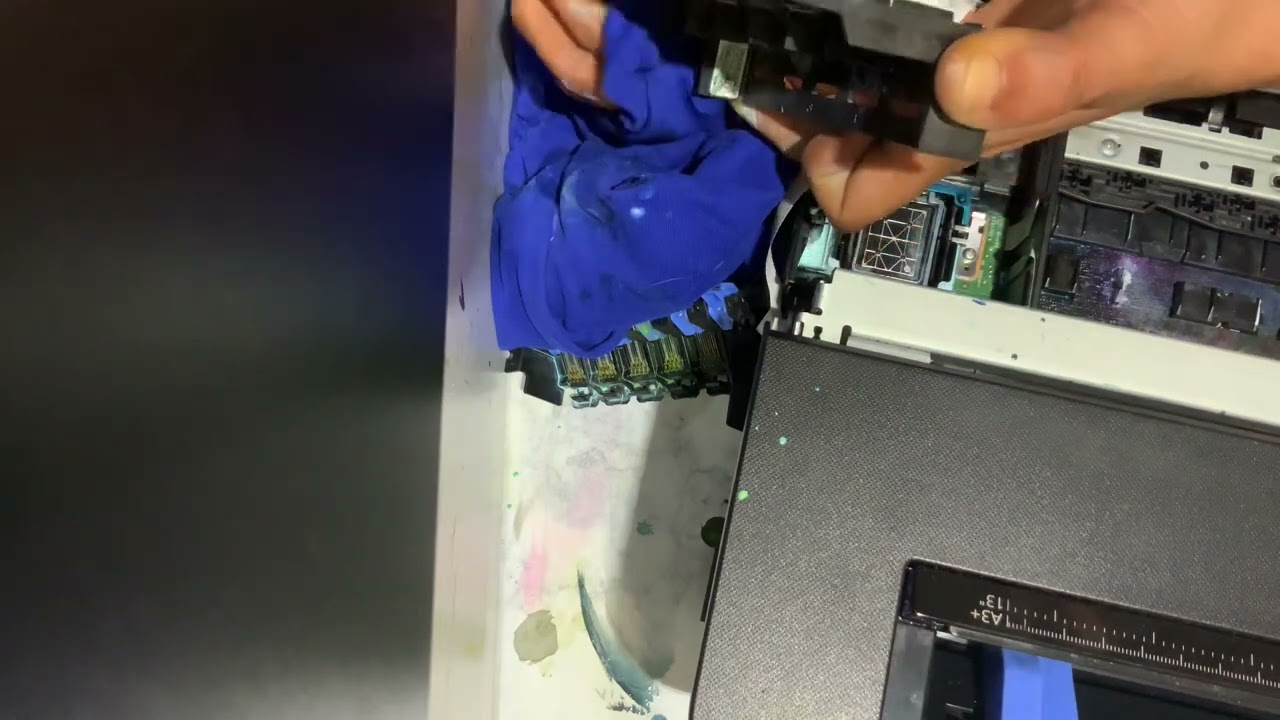 DTF XP15000 ink over flood that caused paper jam error how to clean