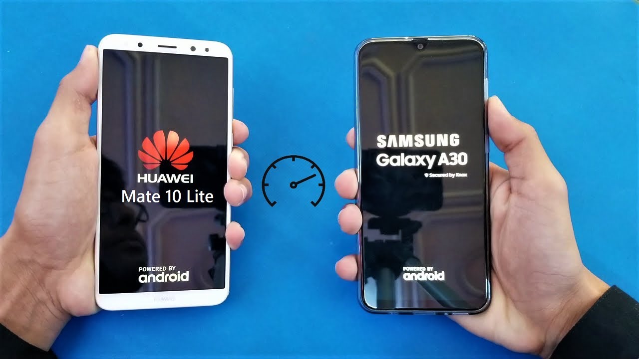 Samsung Galaxy A30 vs Huawei Mate 10 Lite - Speed Test! - (HD)