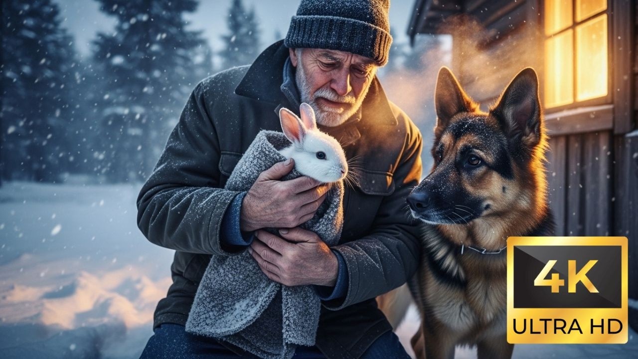 A White Rabbit Ran to Frank’s Cabin in a Blizzard | Emotional Animal Rescue Story