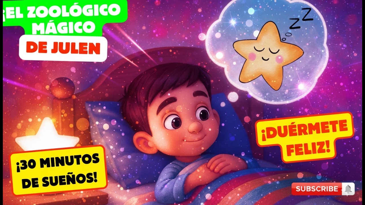 30 MINUTOS DE CANCIONES PARA DORMIR BEBÉS 💤 - El zoológico mágico de Julen.
