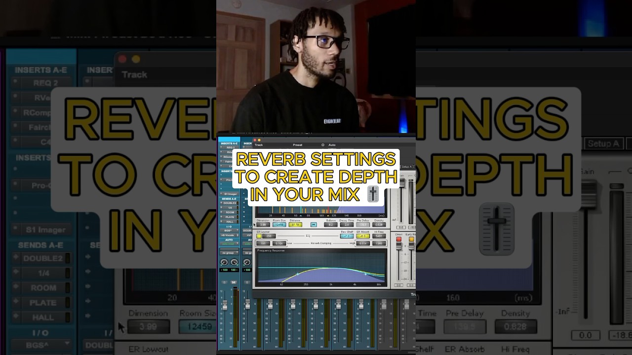Reverb settings create depth for the nerds 🎚️. #mixtips #mixingengineer #mixengineer #audioengineer