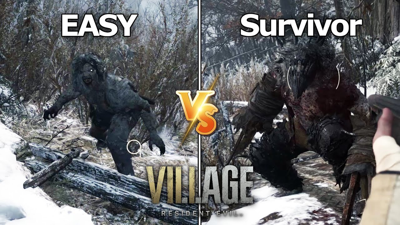 Resident Evil 8 Village - EASY vs. Village of Shadows Difficulty