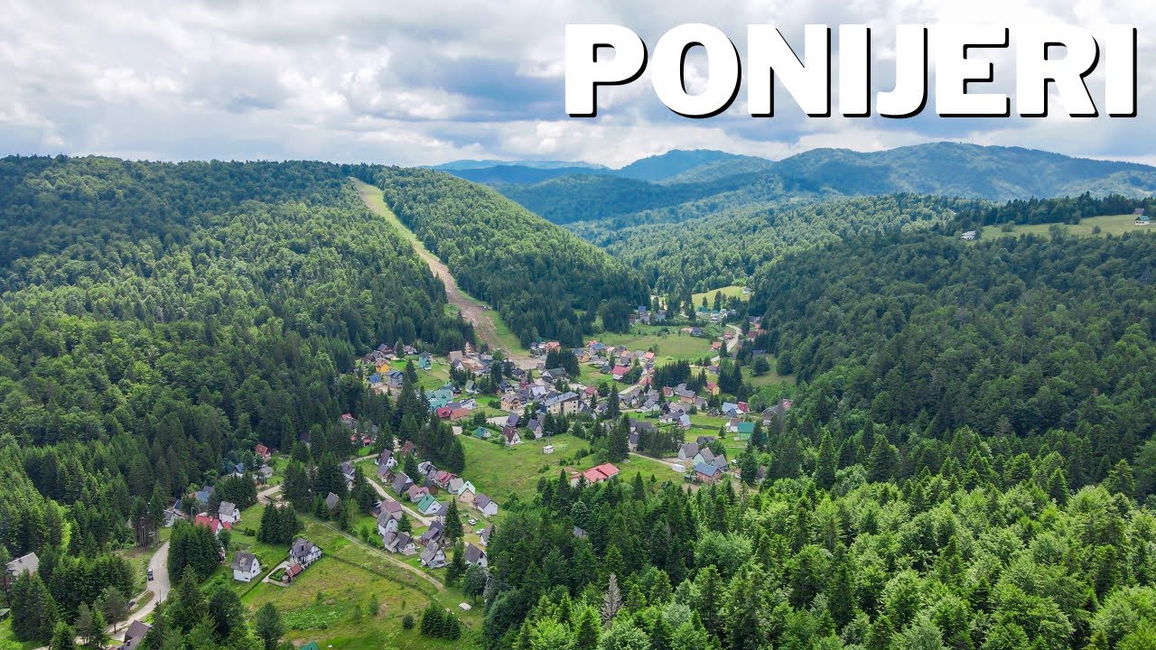 Vikend naselje, izletište, ski centar - Ponijeri, Kakanj - Bosna i Hercegovina | 4K
