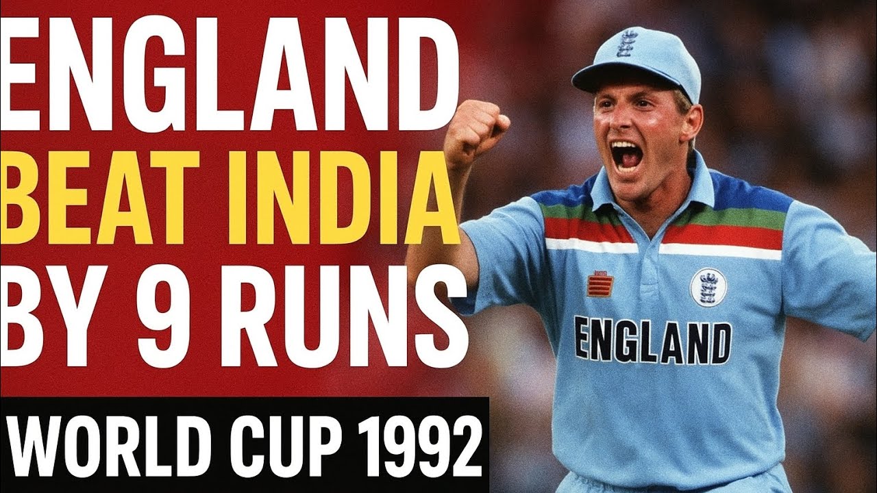 ENGLAND VS INDIA| LEAGUE MATCH @ PERTH| BENSON & HEDGES WORLD CUP 1992| HIGHLIGHTS.