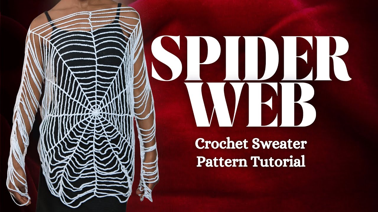 CROCHET PATTERN Spider Web Sweater | Halloween