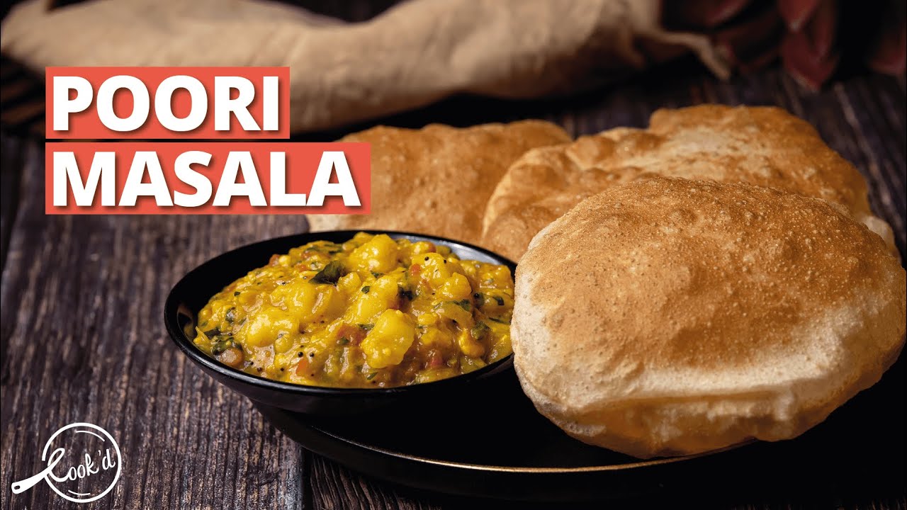 South Indian Poori Masala recipe | Fluffy Soft Pooris with Potato Masala | Cookd