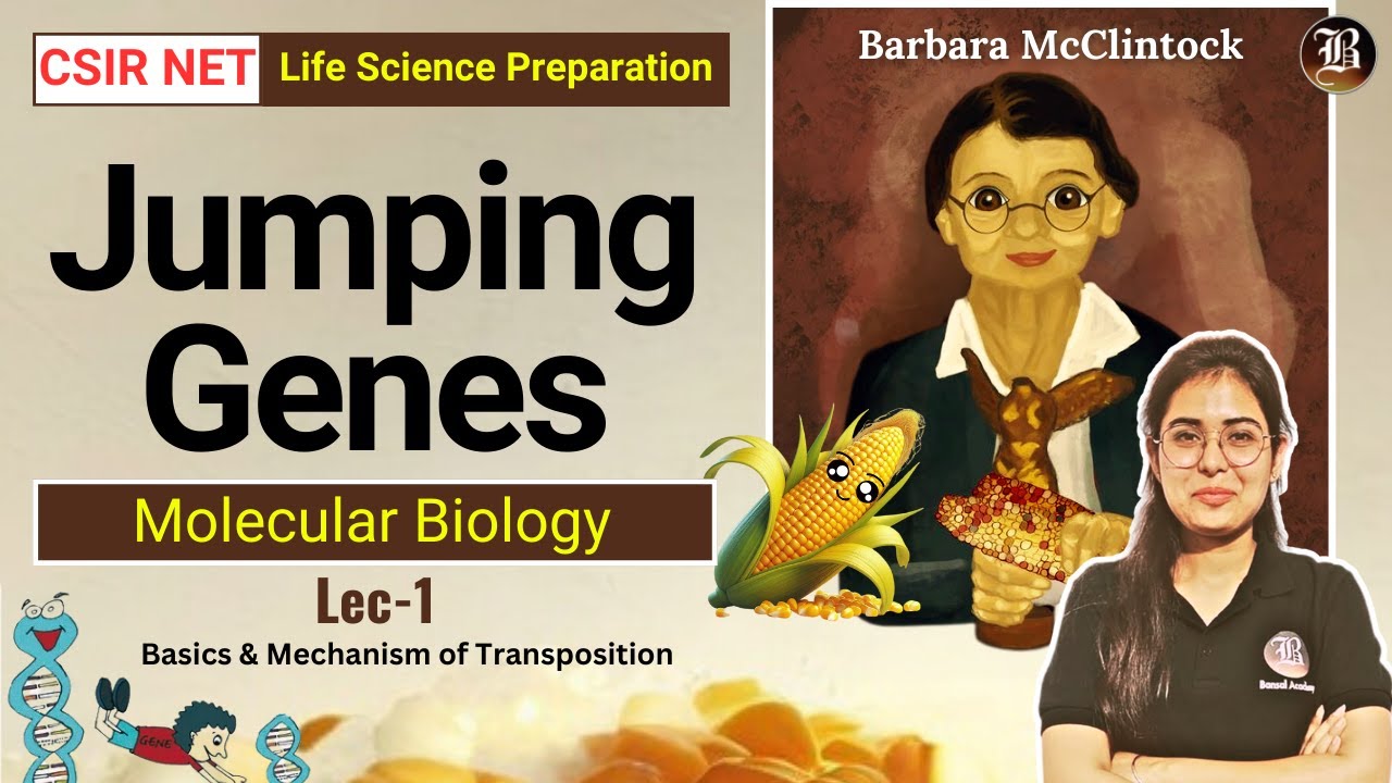 Transposons (Basics & Mechanism of Transposition) Lec-1 #jumpinggenes CSIR NET Life Science Dec 2024
